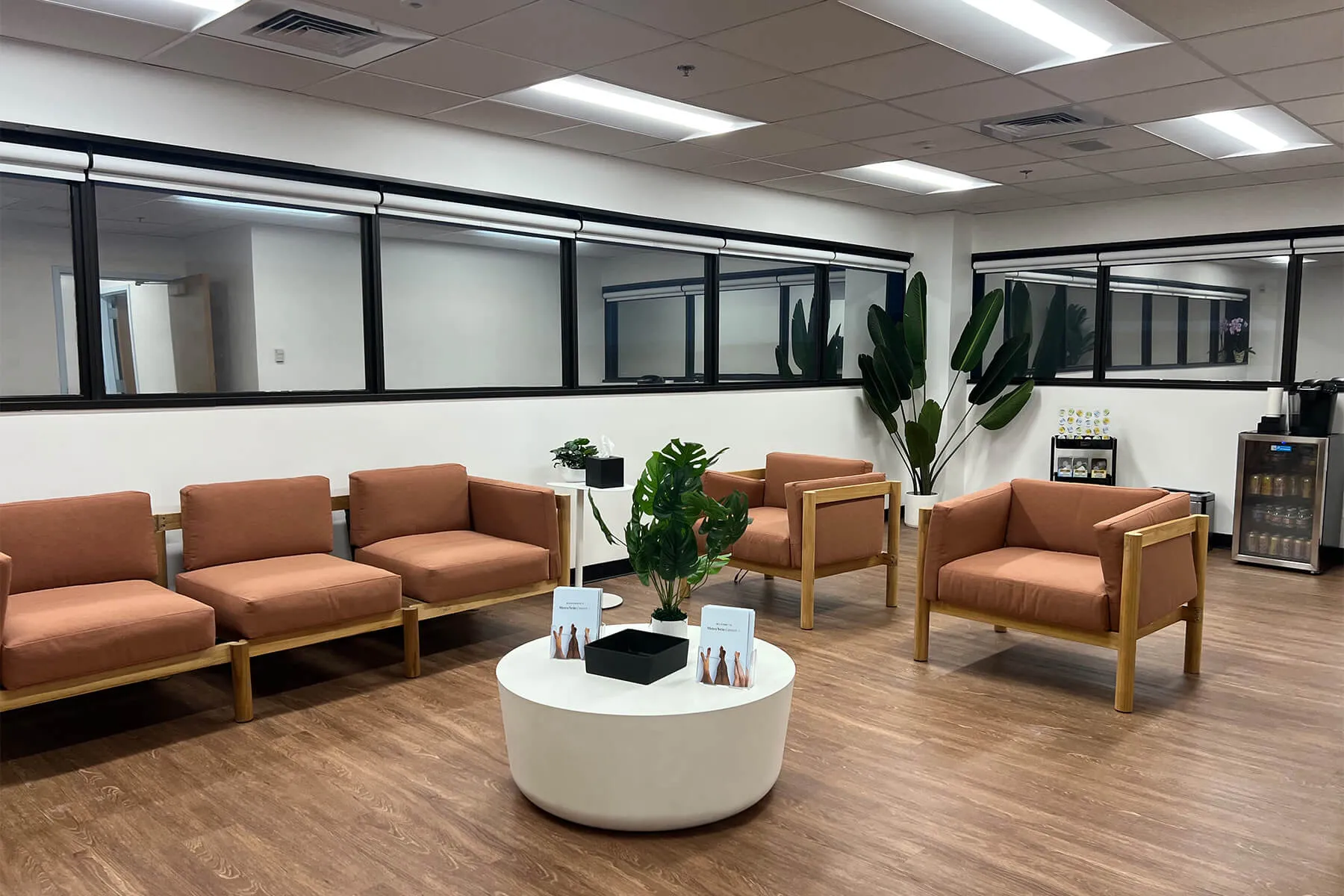 Waiting room of a vein clinic in Austin, TX