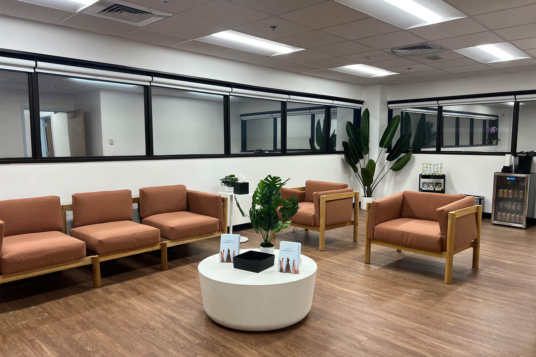 Waiting room of a vein clinic in Austin, TX
