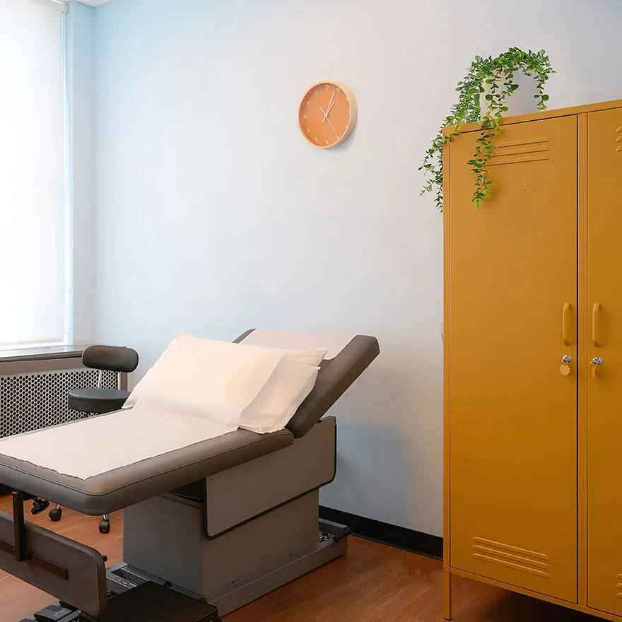 The exam room in one of our vein clinics.